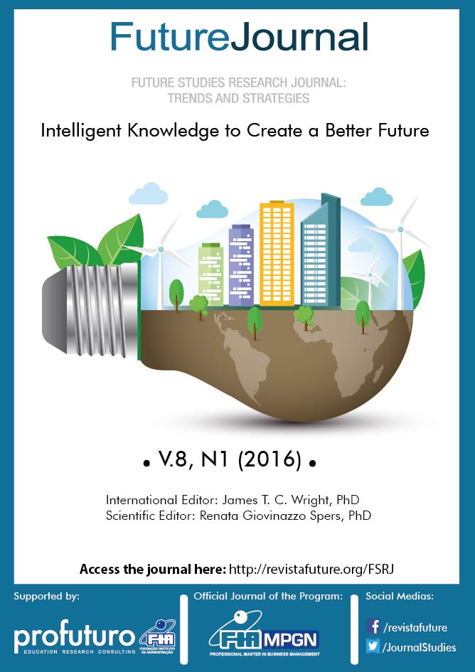 					View Vol. 8 No. 1 (2016): Future Studies Research Journal
				